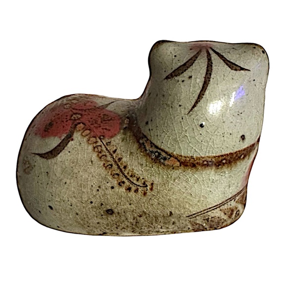 TONALA Mexican Pottery Vintage Stoneware Cat Figurine 4 3/4” Hand Painted - Picture 4 of 6